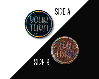 Personalized Decision Coin: Glitter Flip Coin, Couples Gift