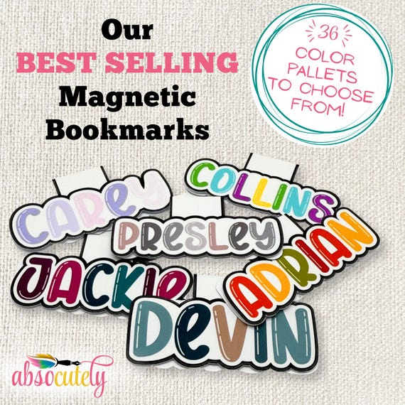 Personalized Magnetic Bookmark: Custom Book Lover Gift