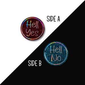 Hell Yes/No, Decision Coin, Custom Flip Coin, Personalized Decision Coin, Decision Maker, Couples Gift, Mom to be gift, Tiebreaker Tokens