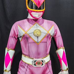 高速戦隊ターボレンジャー　ピンクターボ風　スーツ　　コスプレ　特撮 ピンク ターボ レンジャー フルスーツ コスチューム パワー