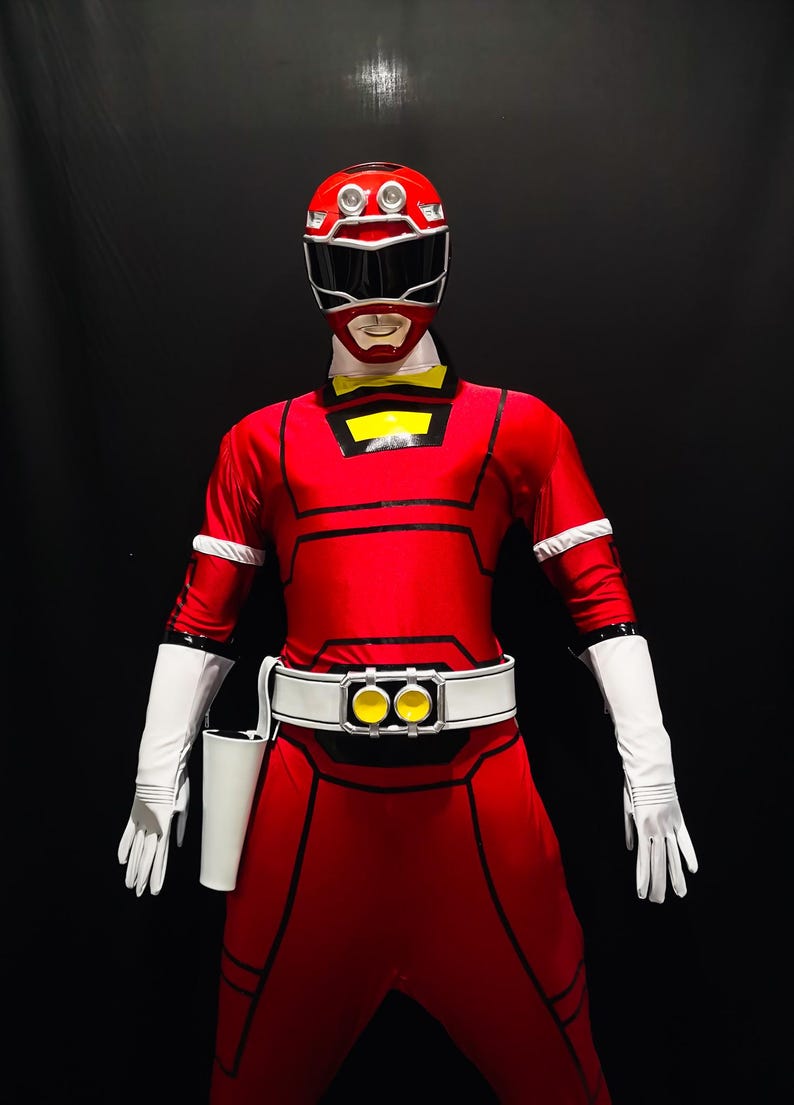 Red Turbo Ranger Costume Full Set [CUSTOM SIZE] - Etsy
