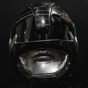 Black MMPR Helmet damaged custom