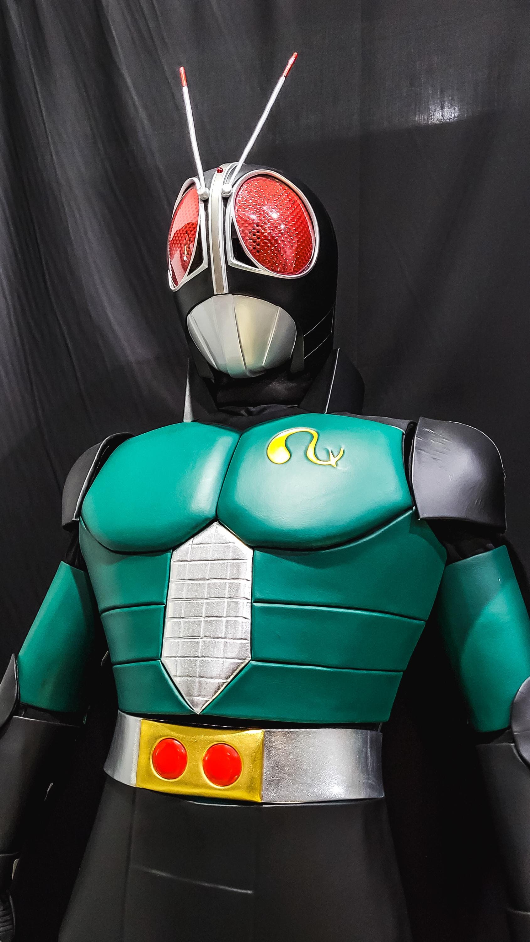 仮面ライダー アーマーパーツ ダークグリーン コスプレ 1/1 特撮ヒーロー BLACK RX 仮面ライダー コスチューム コスプレ フルセット by