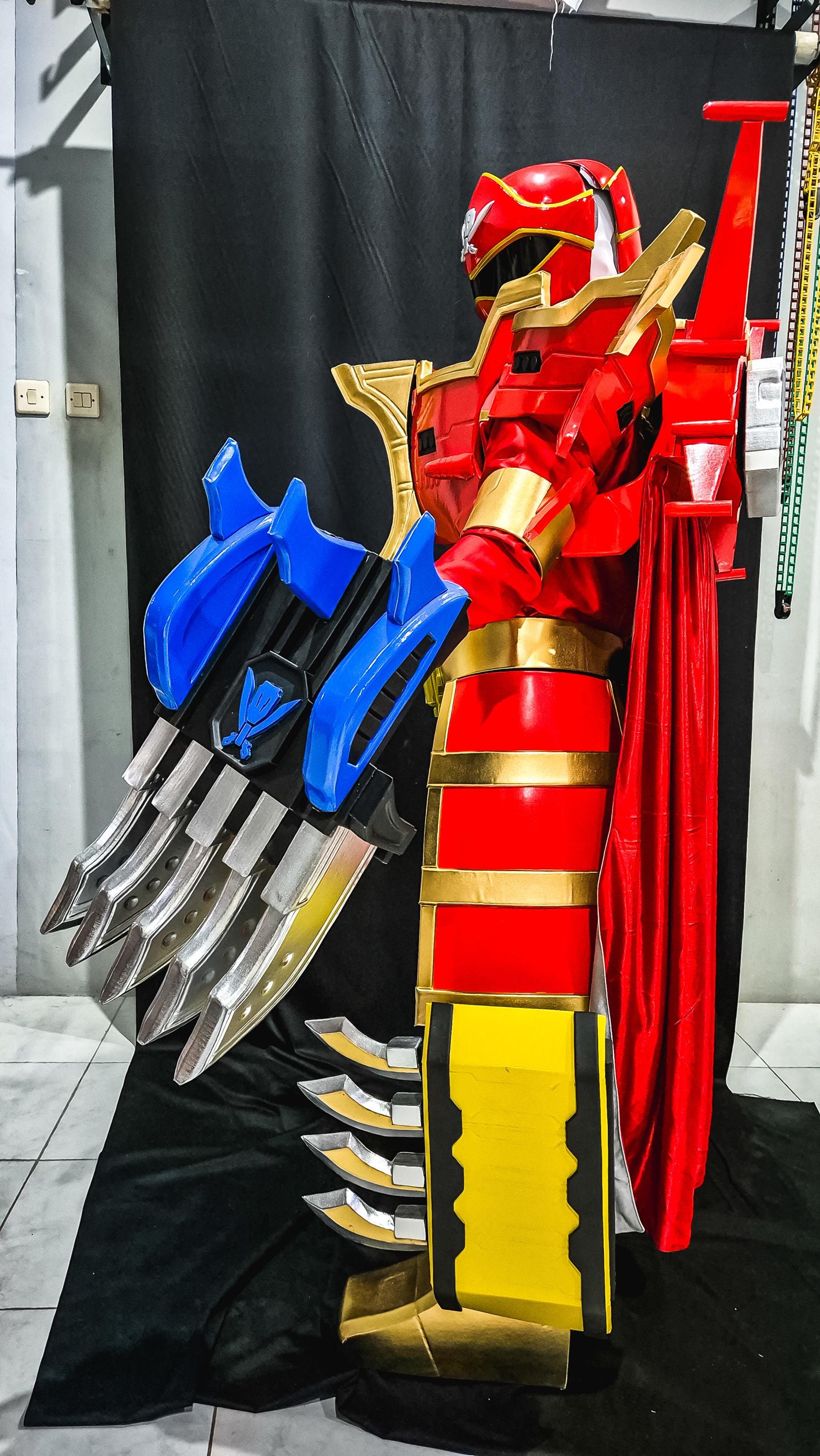 Gokai Red Power Ranger Costume [CUSTOM SIZE] With Galleon Armor - Etsy