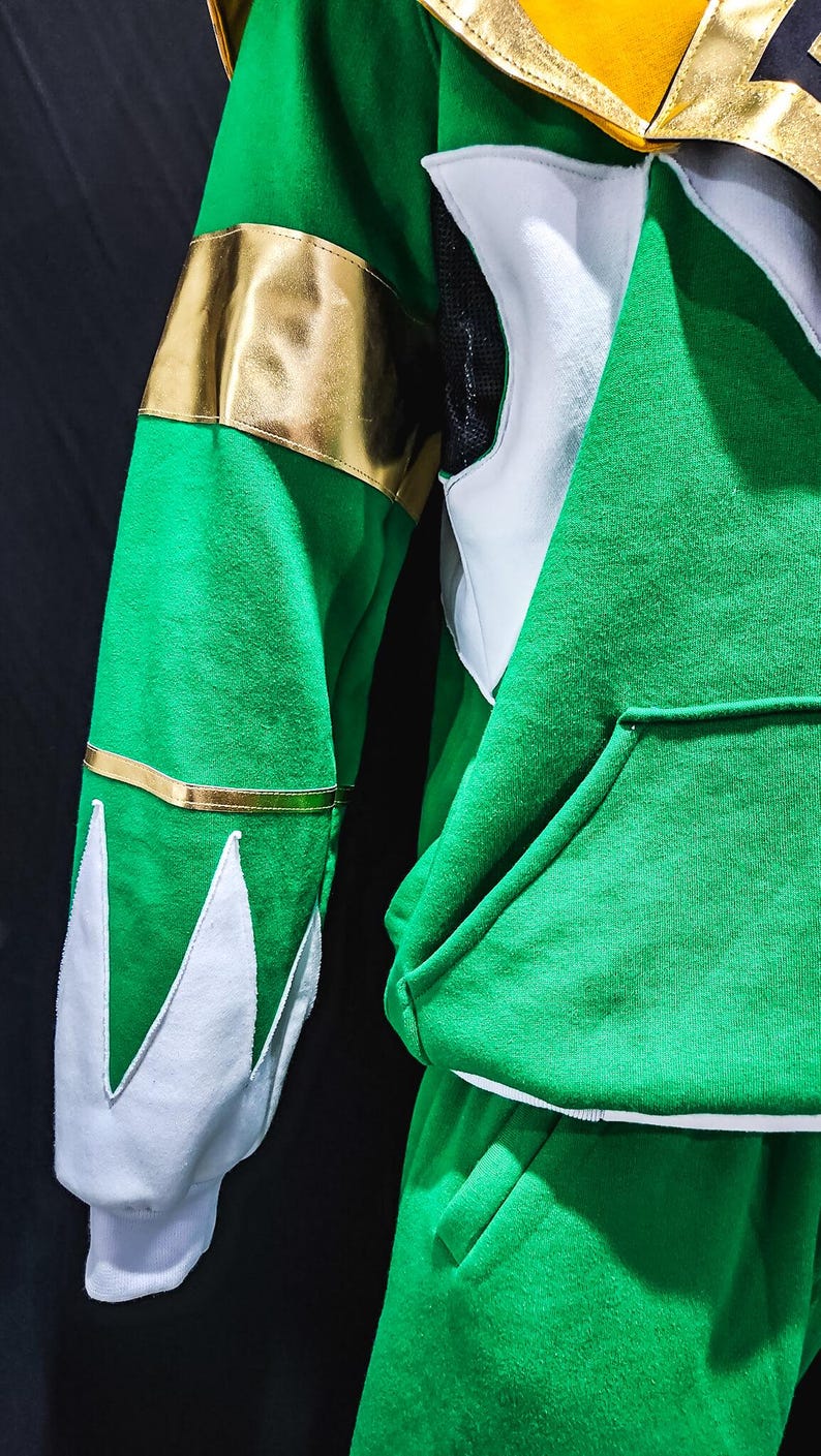 MMPR Green Hoodie Power Ranger [CUSTOM SIZE] - Etsy