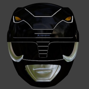MMPR Black Ranger Helmet 3D Files Ready Printed