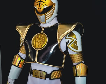 Custom White Tiger Ranger Costume: Handmade Cosplay Armor