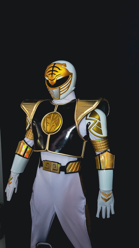 White Ranger Costume For Adults White Ranger Power Rangers Full Face