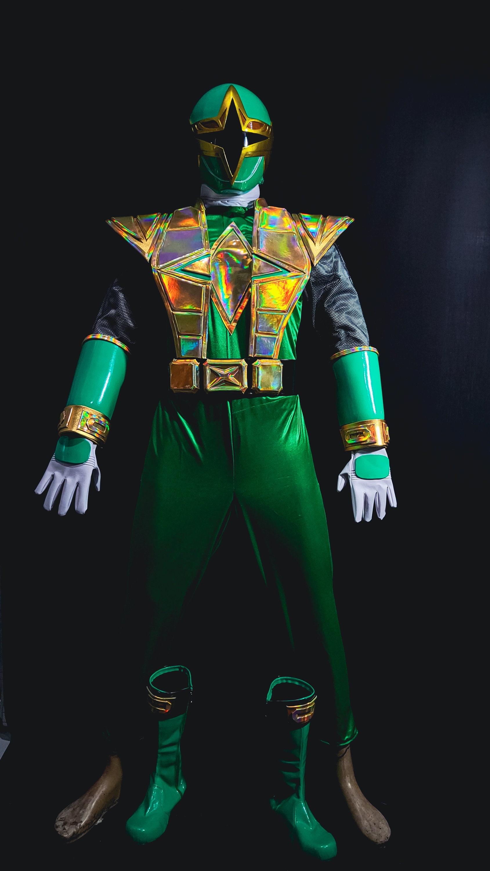Green Samurai Ranger Ninja Storm Power Ranger Full Body Set Costume Etsy