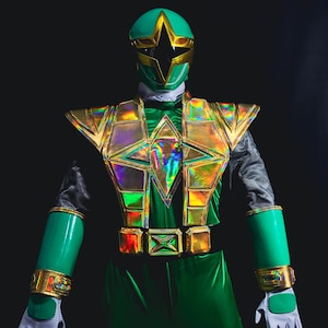 Green Samurai Ranger Ninja Storm Power Ranger Full Body Set Costume