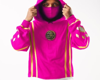 Pink Ninjetti Hoodie Power Rangers [CUSTOM SIZE] - wearable clothes lightweight hoodie