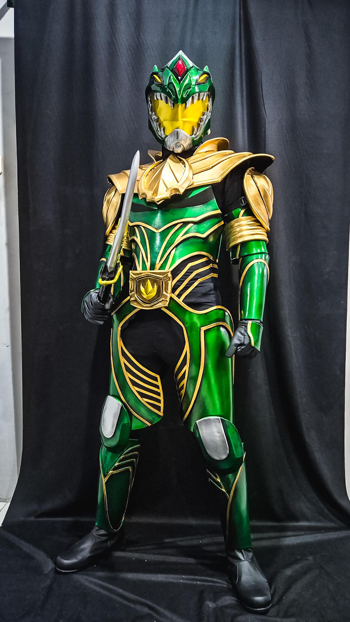 Green Dragon Ranger Costume Custom FULL SET for Cosplay Wearable Suit ...