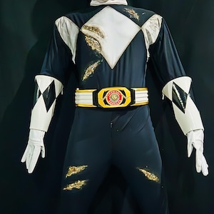 MMPR Black Battle Damage COSTUME ONLY custom size