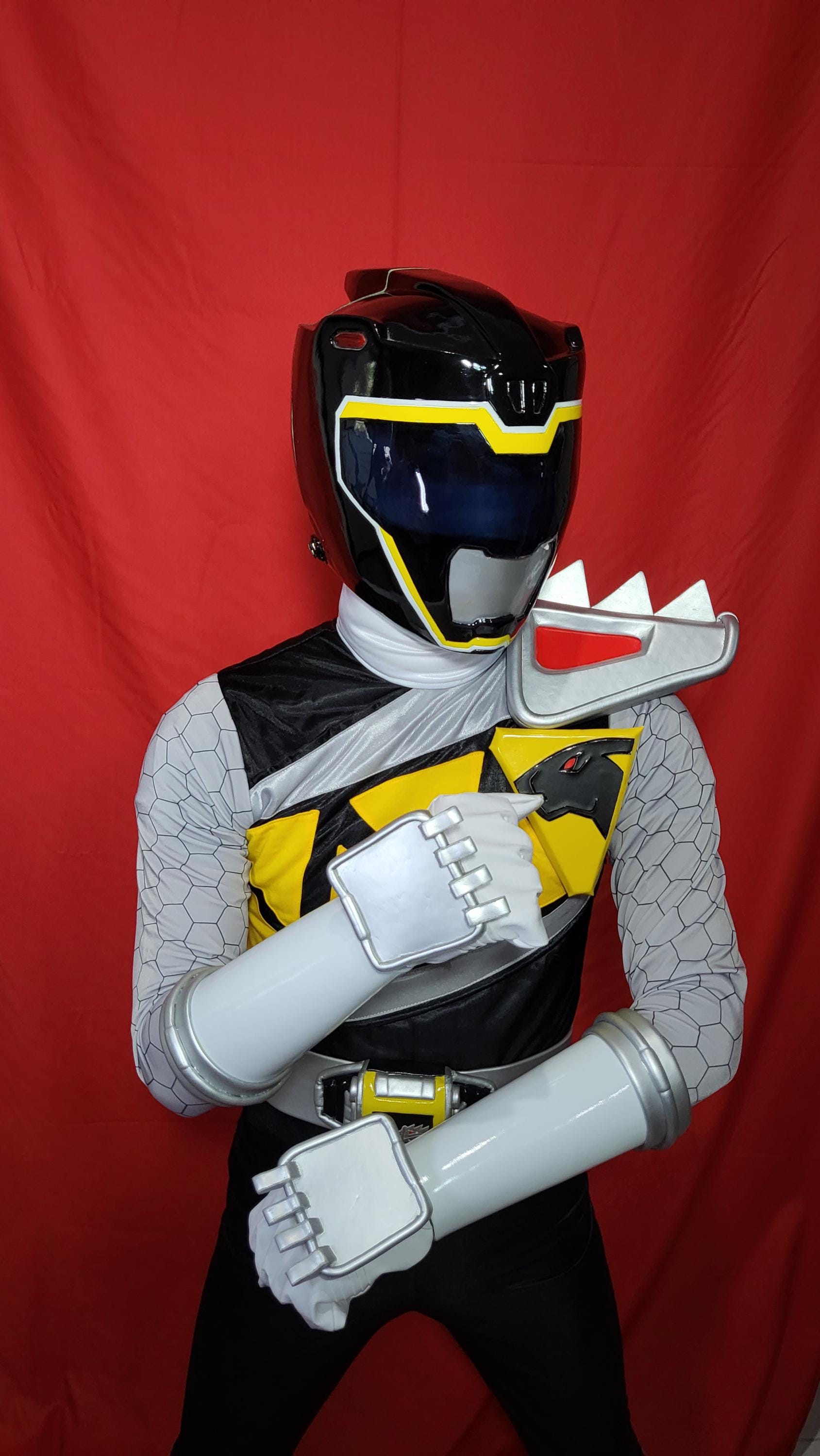 Power Rangers T-Shirt Costume Black Ranger – Maglietta Ufficiale In Cotone Con Fibbia, Manica Corta - 3