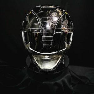 Black Ranger MMPR Damage custom helmet