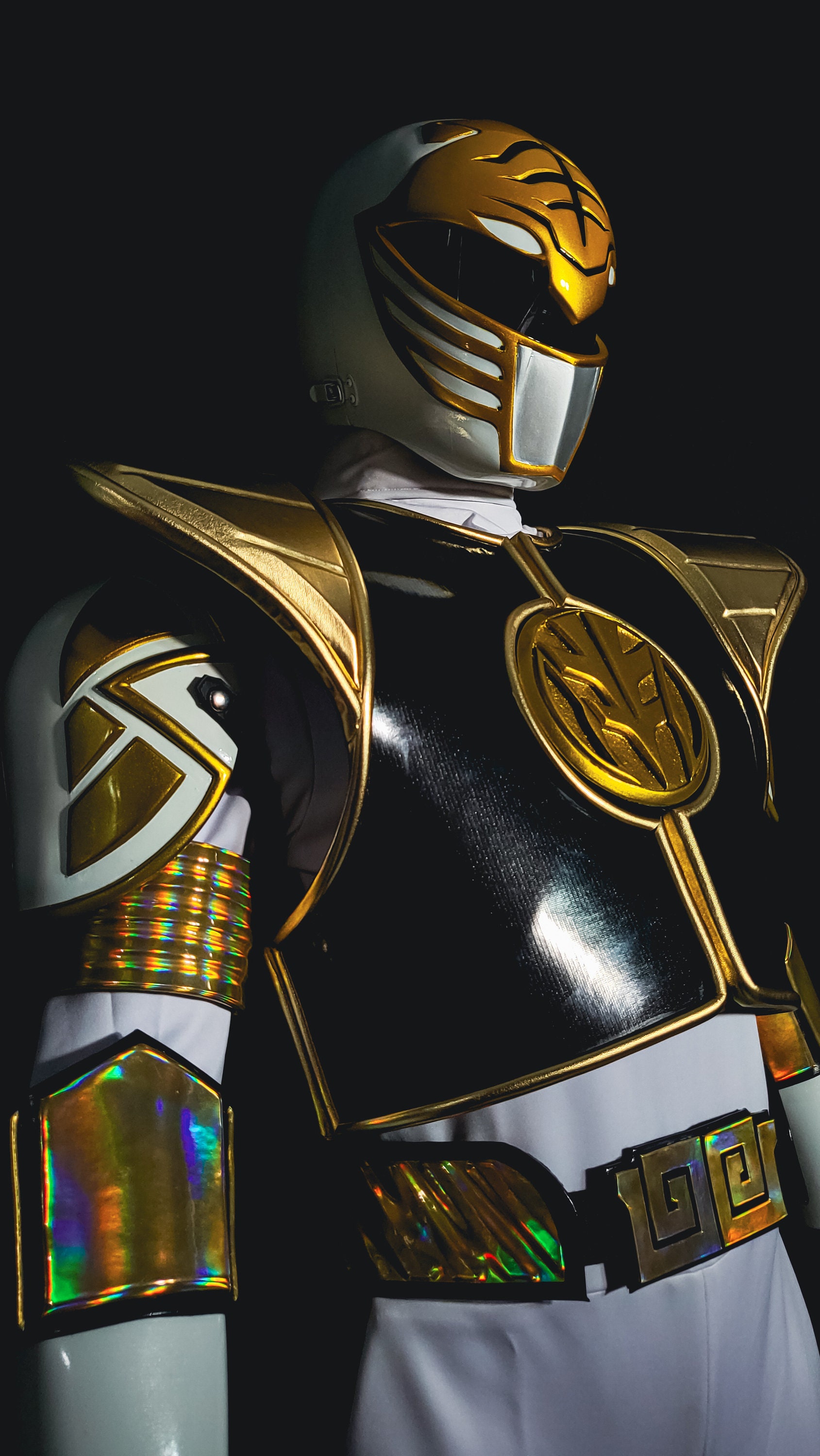 カスタムホワイトタイガーレンジャーコスチューム：手作り