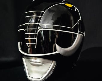 Zwarte Ranger MMPR-helm [AANGEPASTE MAAT]