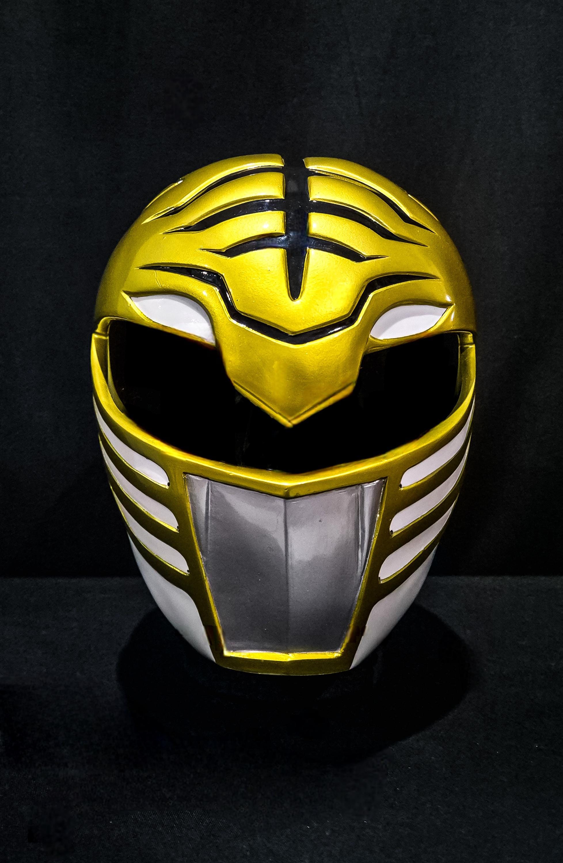 White Tiger Mighty Morphin Power Ranger Helmet With Custom Adult
