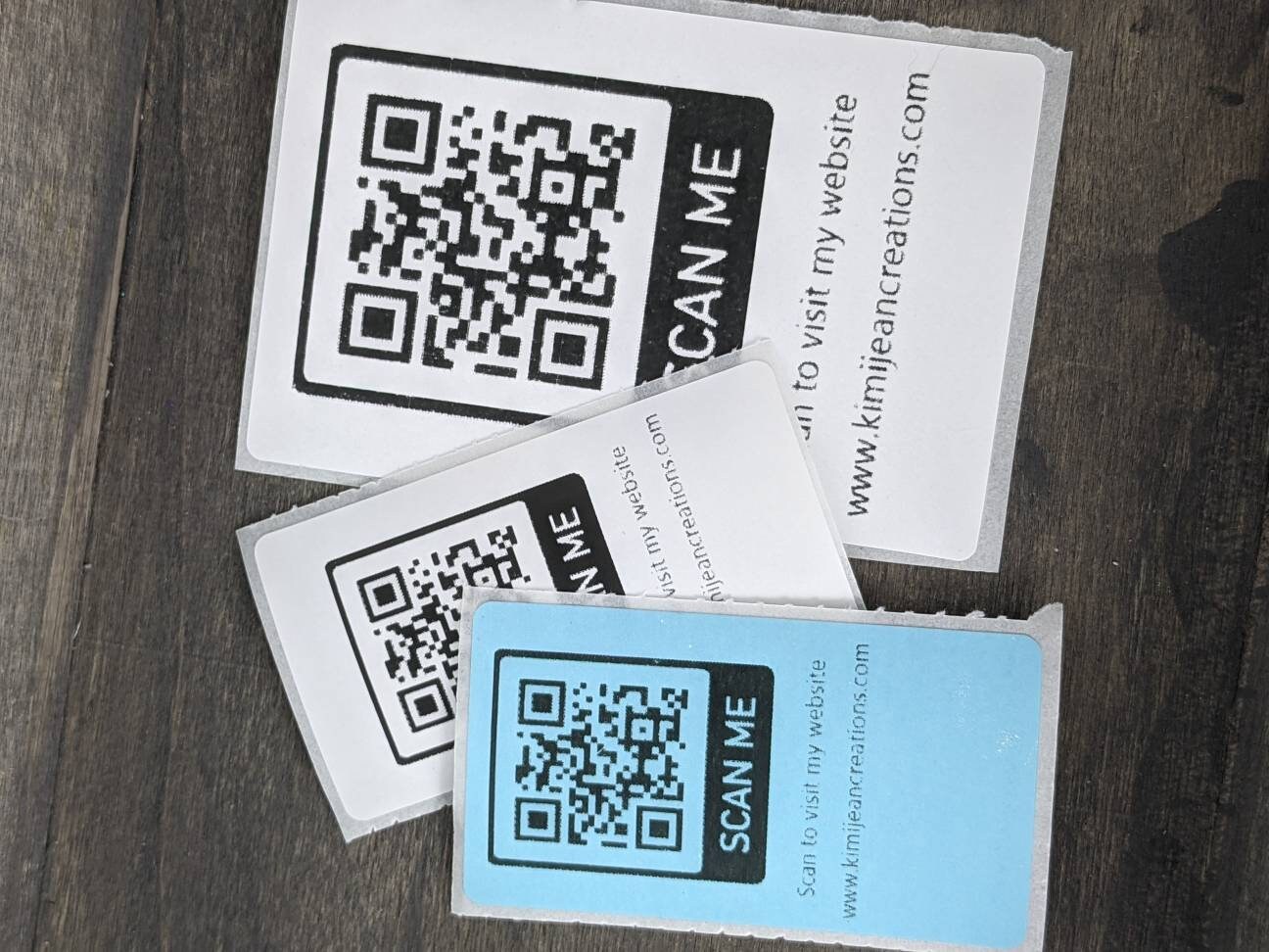 QR Code sticker. site link.Small business packaging. custom Etsy