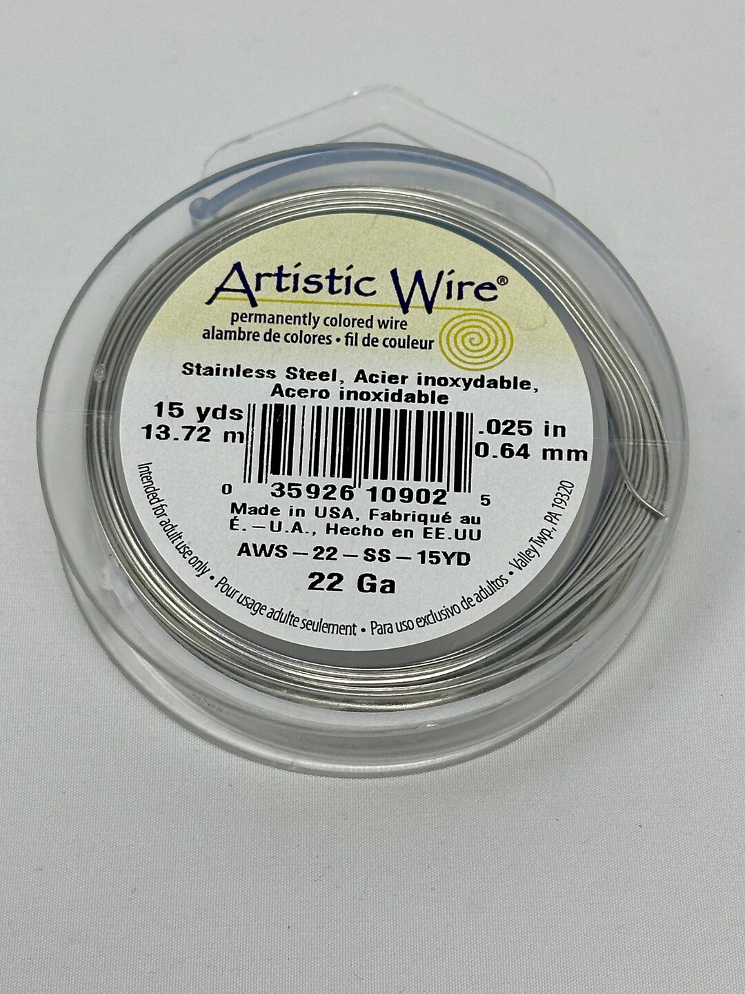 22 Gauge Stainless Steel Artistic Wire, 15 Yards Stainless Steel Craft