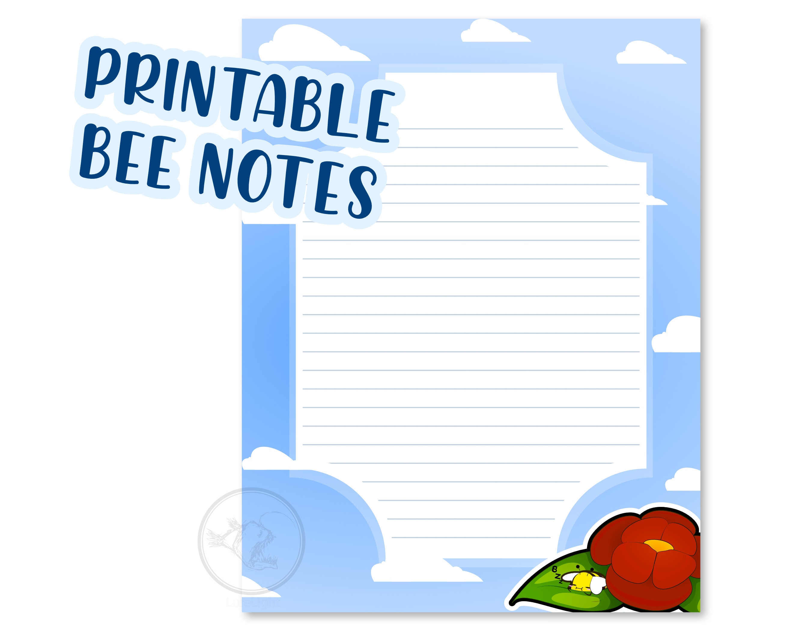 Bee Notes Printable Etsy