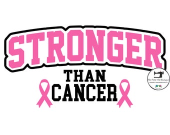 Cáncer de mama SVG. Concientización sobre el cáncer de mama SVG. Más fuerte que el cáncer (3) SVG