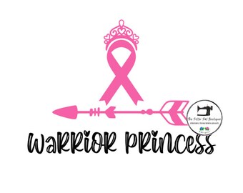 Breast Cancer Warrior Princess SVG