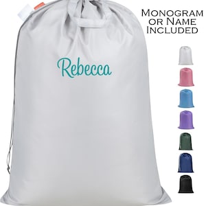 Personalized Extra Large Laundry Bag | Custom Name or Monogram | College Dorm Essential | Graduation Gift | Summer Camp