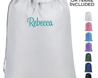 Personalized Extra Large Laundry Bag | Custom Name or Monogram | College Dorm Essential | Graduation Gift