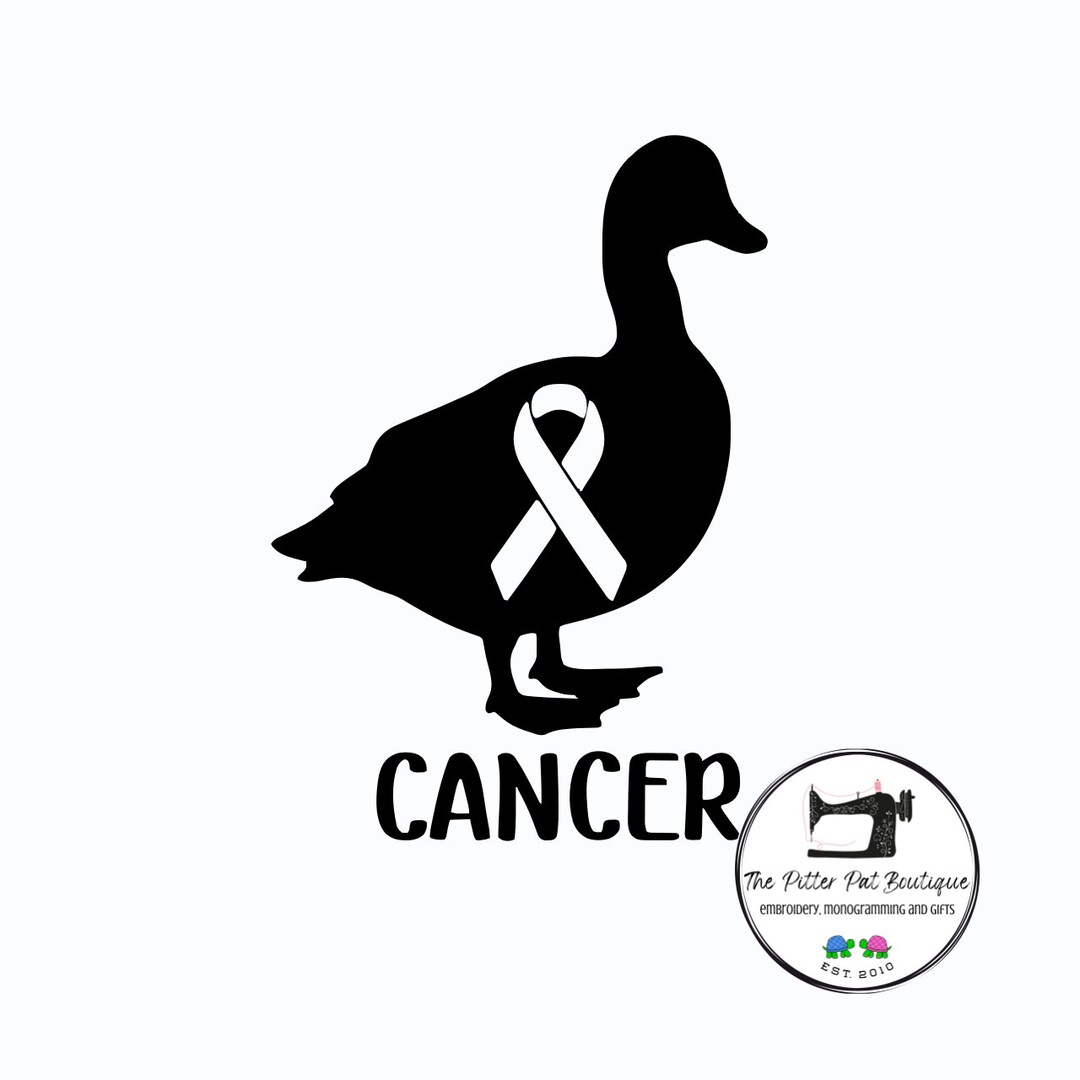 Breast Cancer Duck Cancer SVG - Etsy