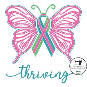 Metastatic Breast Cancer Butterfly SVG: Thriving Design
