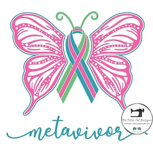 Metastatic Butterfly SVG: Breast Cancer Awareness (Digital Download)