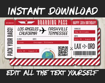 Free Printable Fake Airline Tickets