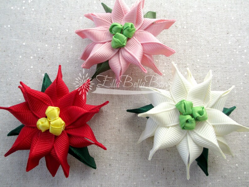 Instant Download, Poinsettia Ribbon Sculpture TUTORIAL in PDF image 2