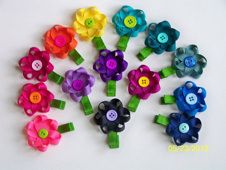 Small Loopy Flower Ribbon Sculpture TUTORIAL in PDF, Instant Download image 5