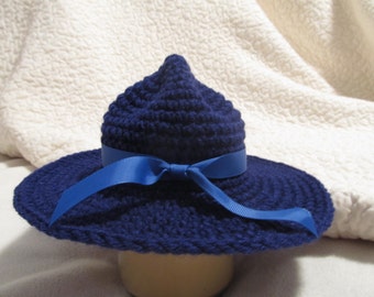 Crochet PATTERN State Trooper/Patrolman/Ranger Hat - Baby's 1st Photo Prop - Newborn, 3-6 months, 6-12 months