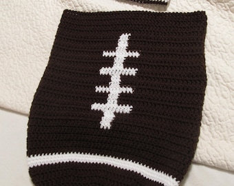Crochet Pattern Football Papoose or Baby Sac with matching Hat - Newborn OR  3-6 months
