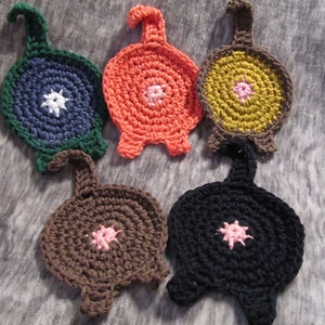 Crochet Set of Cat Butt Coasters - MANY colors available - Unique Gift or Keep for yourself!!