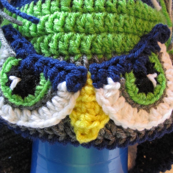 Crochet Pattern for Sea-Hawk Eyes & Beak - One free Basic Hat Pattern Included