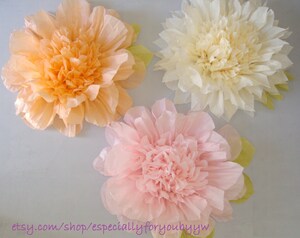 Fleurs Artificielles Géantes En Papier Pour Décoration - Lot De 3 Fleurs Faites à La Main Pour Mariage Ou Fête