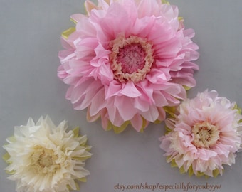 First Birthday Decorations - Set of 3 Giant Paper Flowers (Pink) - Perfect Decorations for Wedding,Birthday Party&Baby Shower