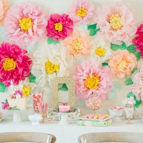 Tissue Paper Flowers for Flower Wall - Etsy