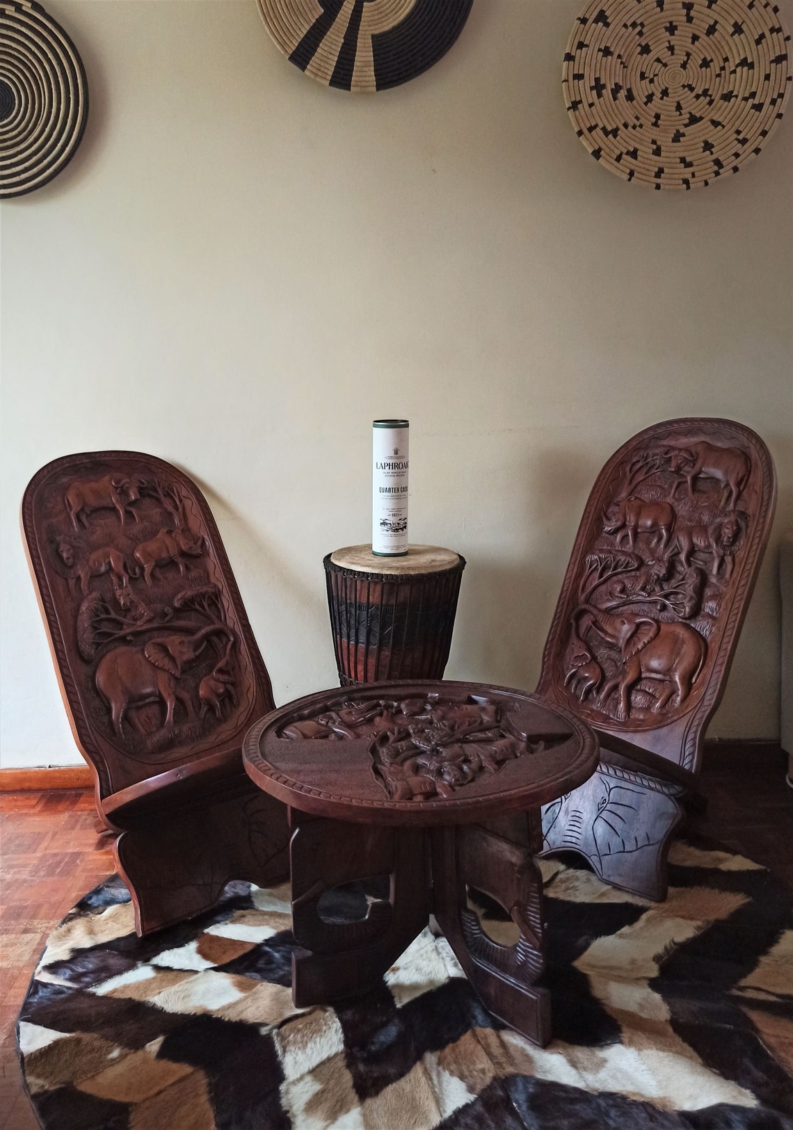 Viking Coffee Table Set, African Handcrafted Coffee Table Etsy