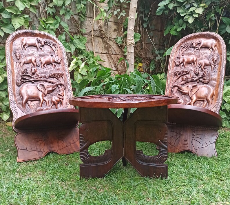 Viking Coffee Table Set, African Handcrafted Coffee Table Etsy