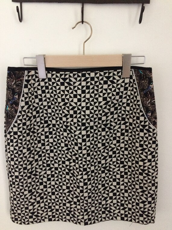 Elegant Black White Skirt Etsy UK