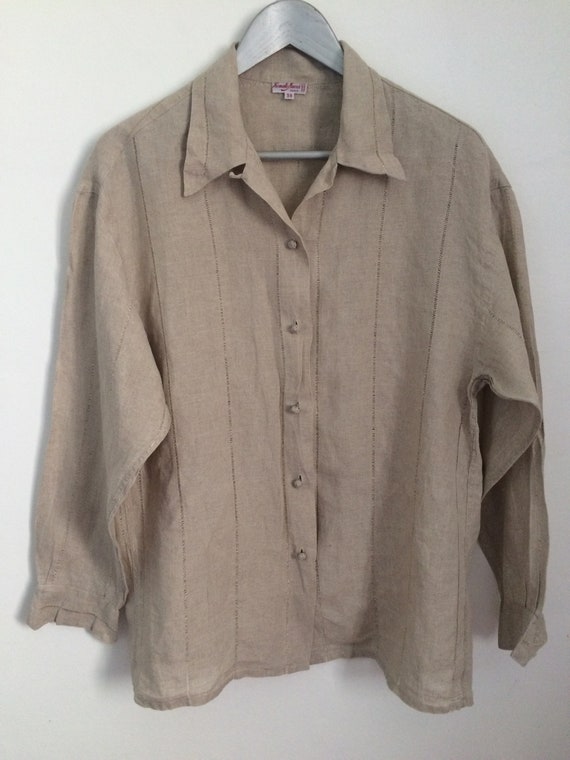 Beautiful Raw Linen Blouse