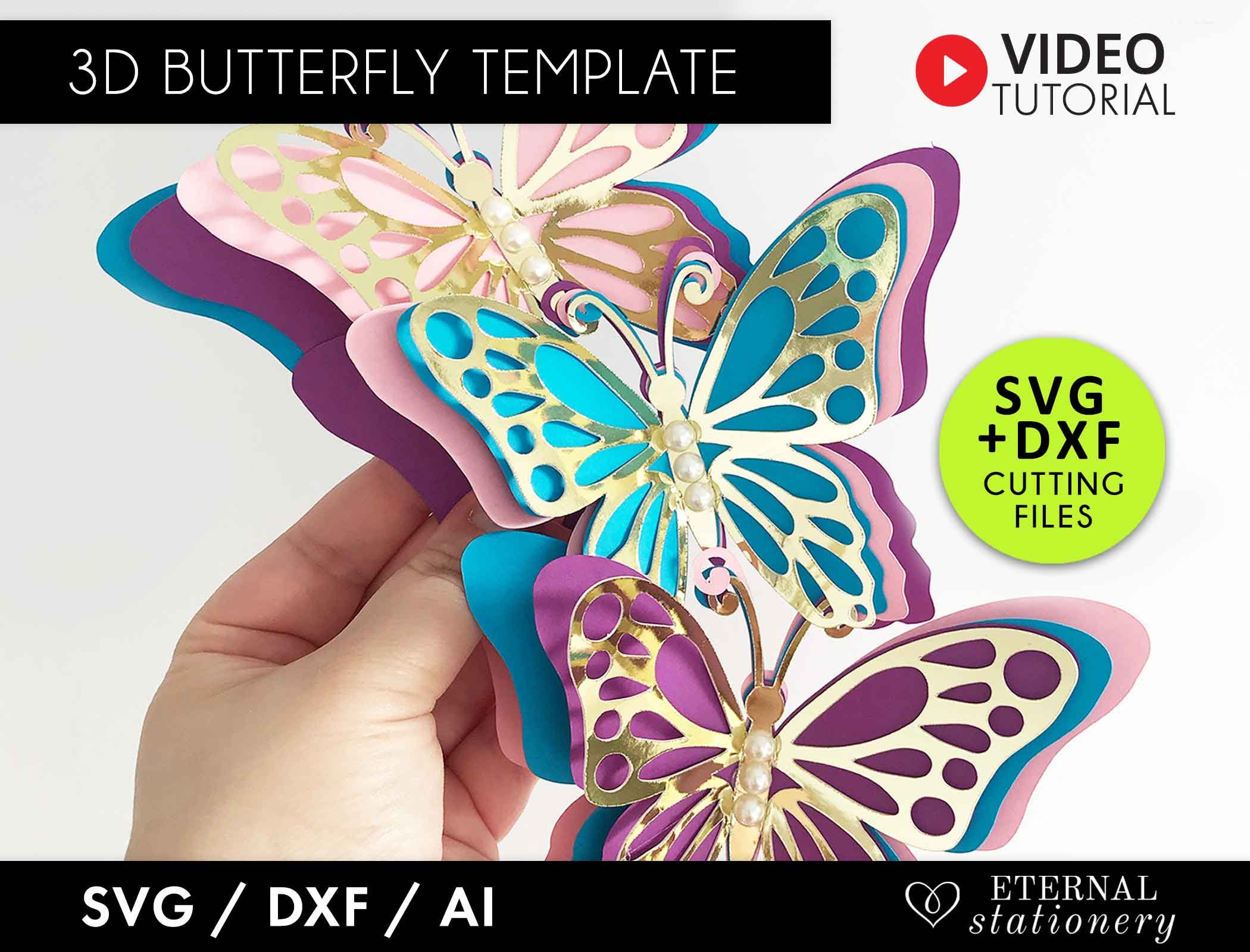 3D Paper Butterflies, Easy & Cute Butterfly DIY, 3D Paper Butterfly