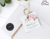 Cherry Blossom Gift Tag template, sakura flower, bonbonniere tags, wedding favour tag template, printable gift tags, thank you, Harriet