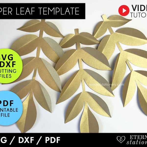 Leaves svg, Leaves Svg Bundle, Paper Leaf Template, Paper Flowers, Leaf Template, Leaf SVG, glowforge svg, laser cut svg, Greenery Svg