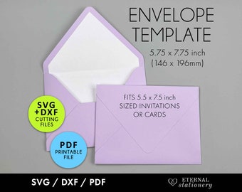 Extra Large Umschlag SVG-Vorlage: 5,75 x 7,75 Zoll